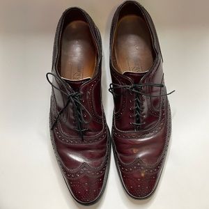 Allen Edmonds burgundy wingtip dress shoes